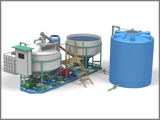 Chemical components mixing unit