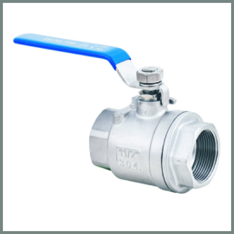 Stainless steel two-piece ball valve threaded ends