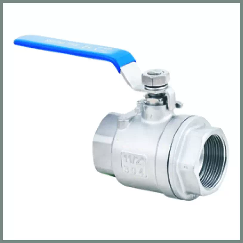 Stainless steel two-piece ball valves threaded ends