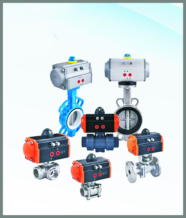 Stainless steel ball valves with actuator pneumatic