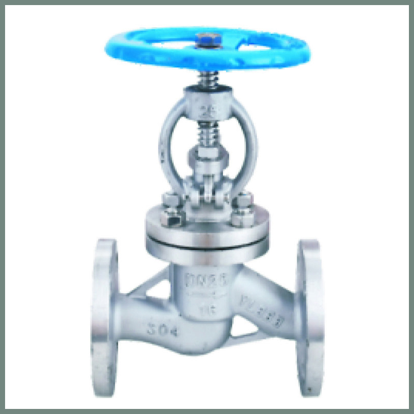 Stainless steel globe valve flanged end
